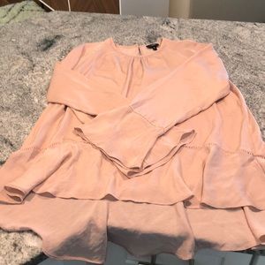 Missimo blush hi-low silk top